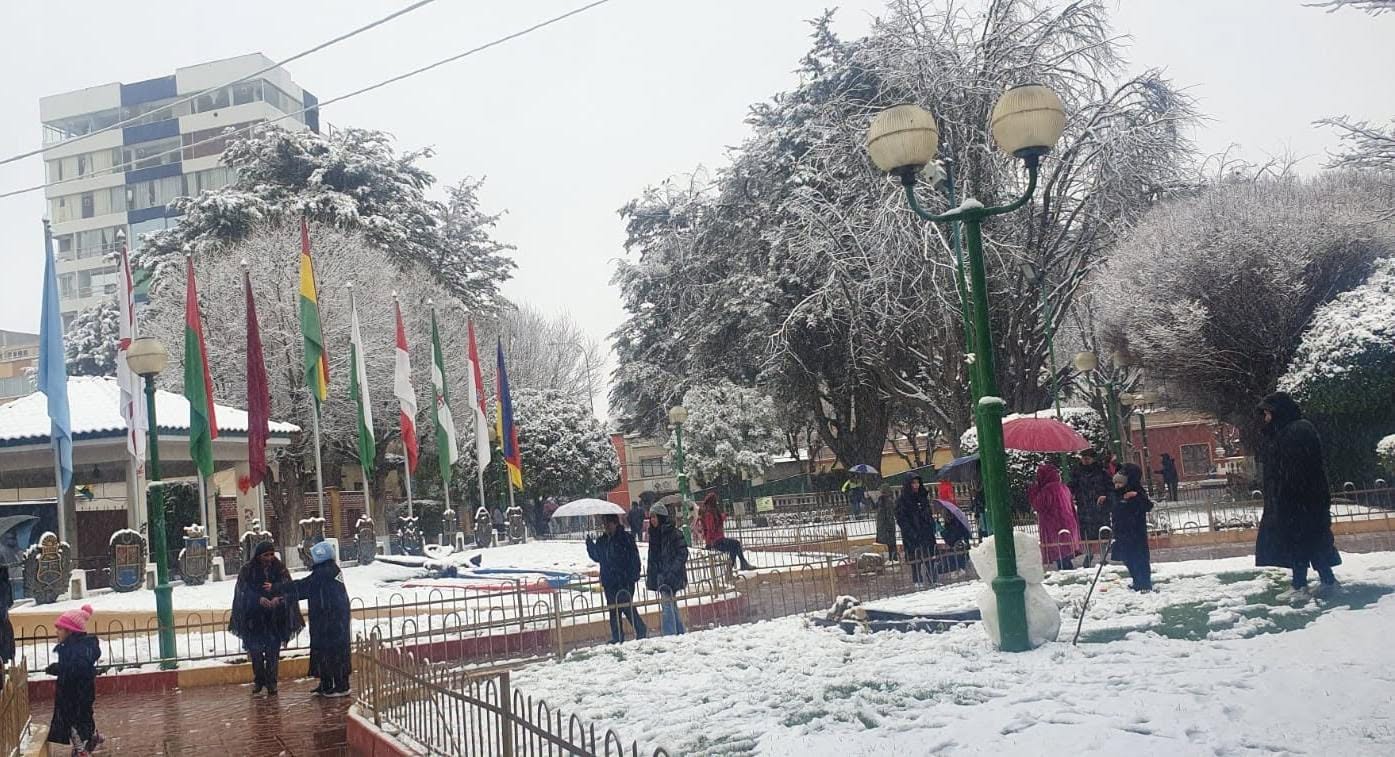 Un frente frio ingreso a Bolivia, con nevadas en varios departamentos.