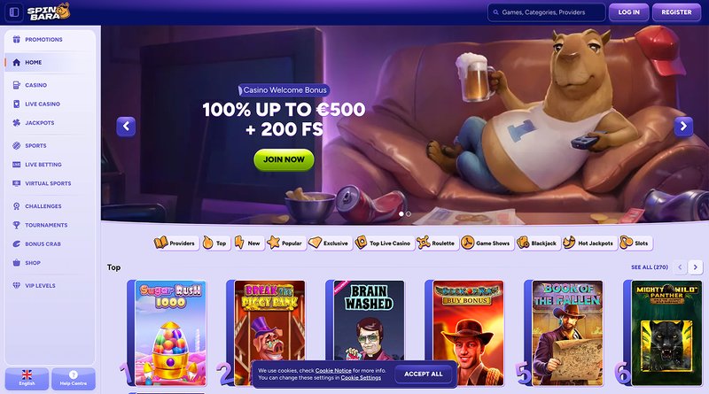Descrivendo Spinbara: il Casino Online per le Giochi di Slot di Alta Qualità - panoramica
